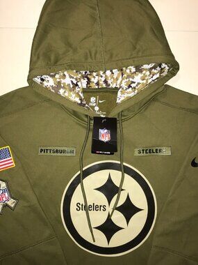 Men's Nike Pittsburgh Steelers Salute to Service Sideline Therma Hoodie-Size XL
